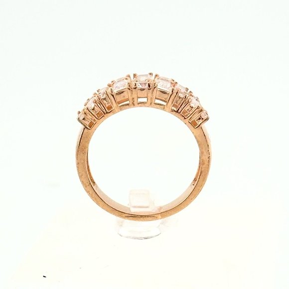 Beautiful 1.7ct White Topaz Baguette Ring - Sz 7 - 14kt Rose Gold Over Sterling - Picture 5 of 12